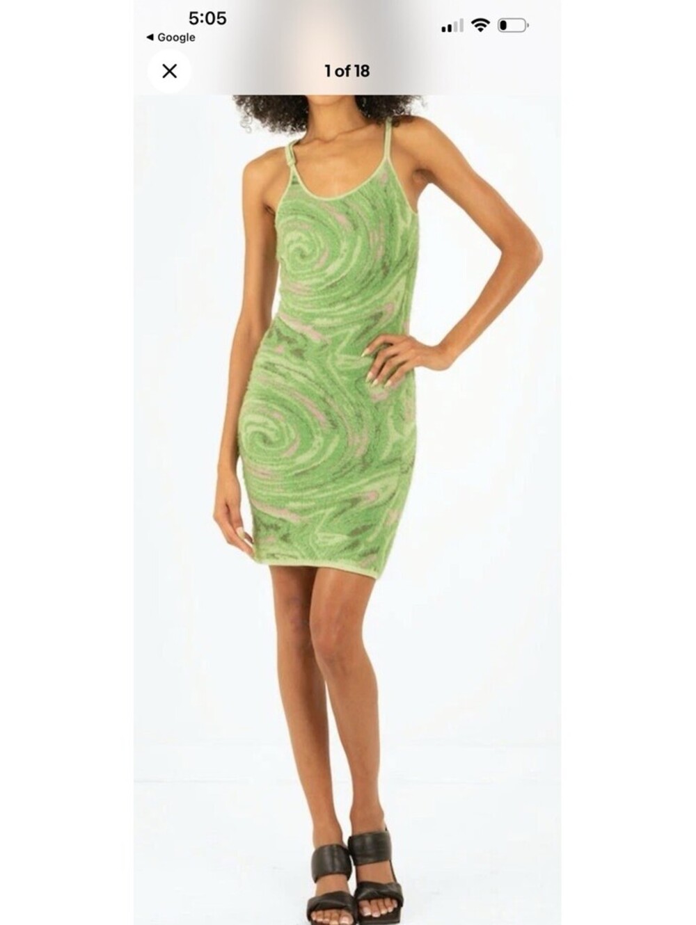 House of Sunny The Galaxy Hockney Midi Dress Green Size 6
